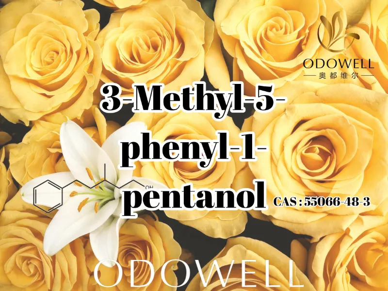 Molann ODOWELL 3-Methyl-5-feinil-1-pentanol le haghaidh Feidhmchláir úra cumhráin Floral agus Cosúil le Rós
